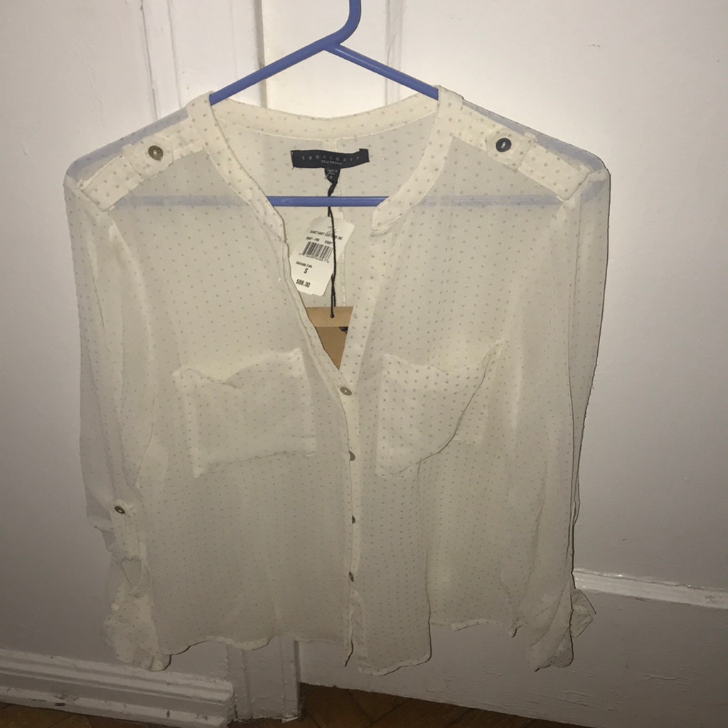 New Sanctuary Button Down Blouse WTickets
